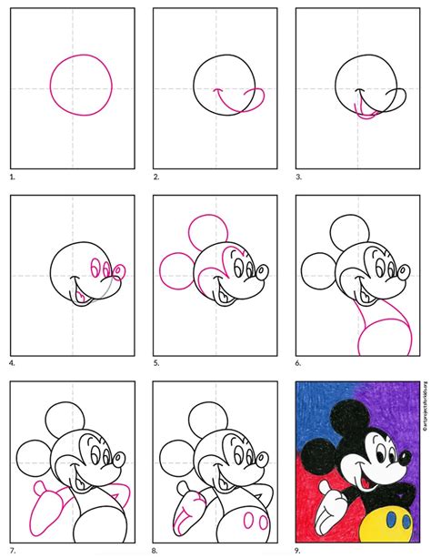 How To Draw Mickey Mouse Easy