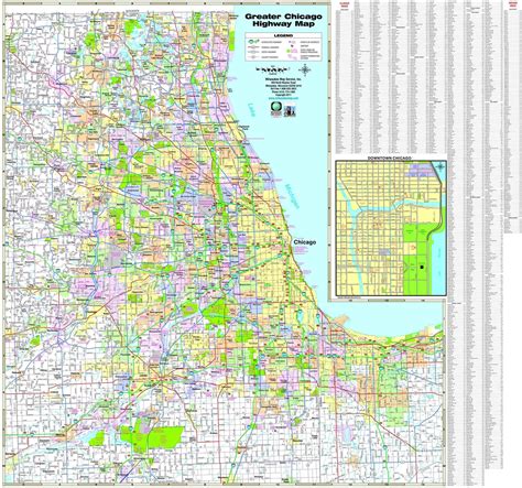 Themapstore Greater Chicago Highway Wall Map