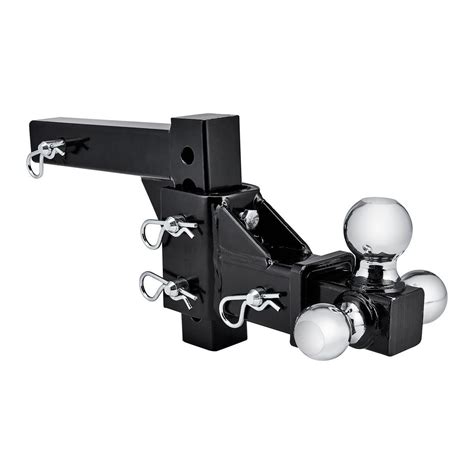Triple Ball Mount Adjustable 6 In Drop 4 In Rise Hitch