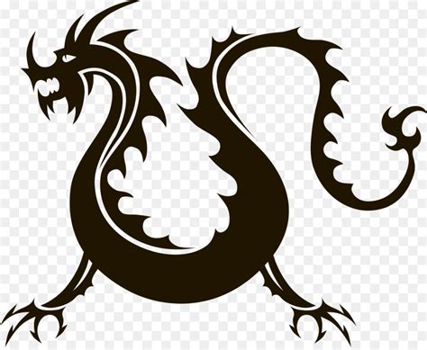 Chinese Dragon Silhouette Clip Art Dragon Png Download 22792204