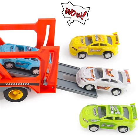 Buy Friction Powered Transport Car Carrier Truck Kids Toy Heavy Duty