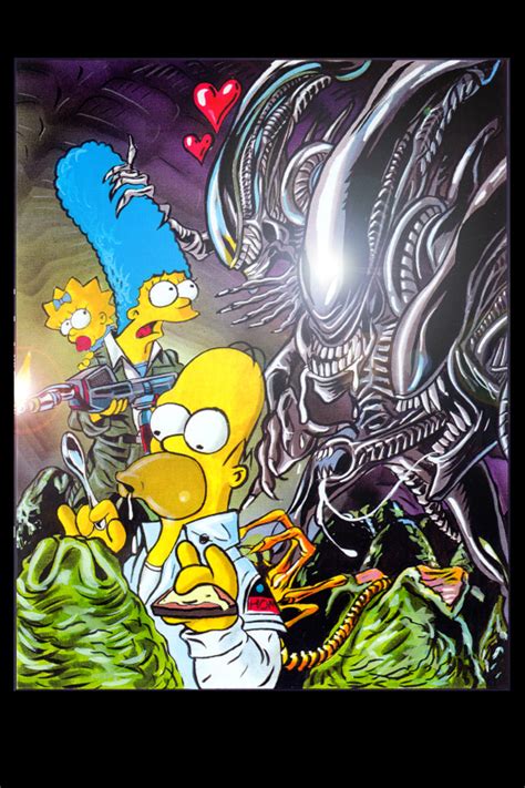 Alien Vs Simpsons By Jlfletch On Deviantart