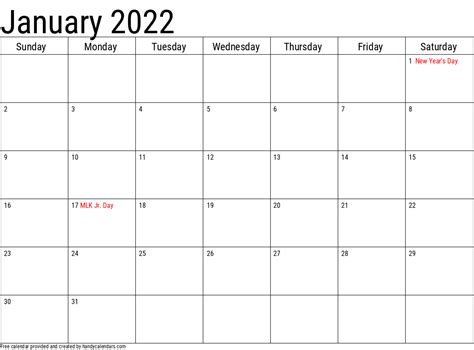 January 2022 Calendar With Martin Luther King Jr August Calendar 2022