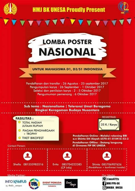 Lomba Poster Mahasiswa Tingkat Nasional Unesa Event Universitas
