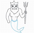 How to Draw Poseidon - Really Easy Drawing Tutorial