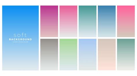 Soft Gradients Colors Swatch Set Download Free Vector Art Stock
