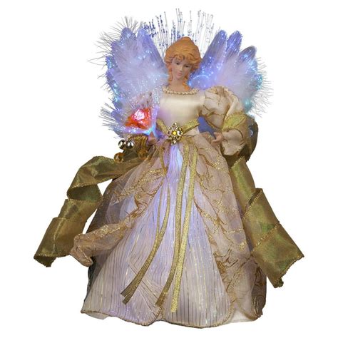 Kurt Adler 12 In Fiber Optic Led Angel Tree Topper