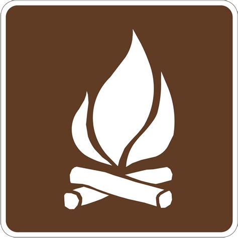 Outdoor Recreation Signs Campfire Symbol Camping Signs Cabin Art