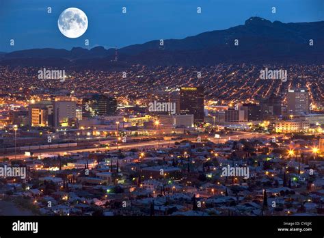 Overlook Downtown Skyline El Paso Texas Usa Stock Photo Alamy