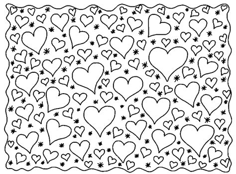 Pretty Hearts To Color Anti Stress Adult Coloring Pages