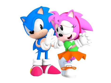 Classic Sonic And Classic Amy Render 2022 By Bandicootbrawl96 On Deviantart