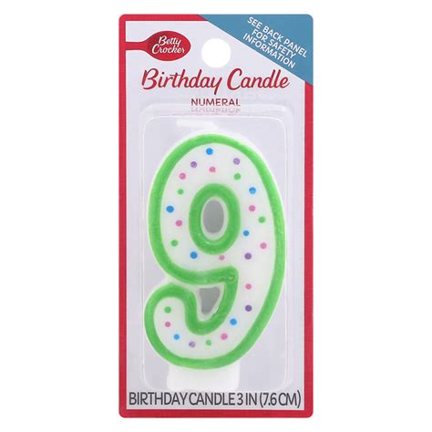 Save On Betty Crocker Numeral Birthday Candle 9 3 Inch Order Online