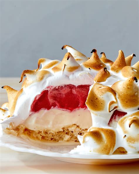 Vanilla Raspberry Baked Alaska Recipe Baked Alaska Baking Desserts