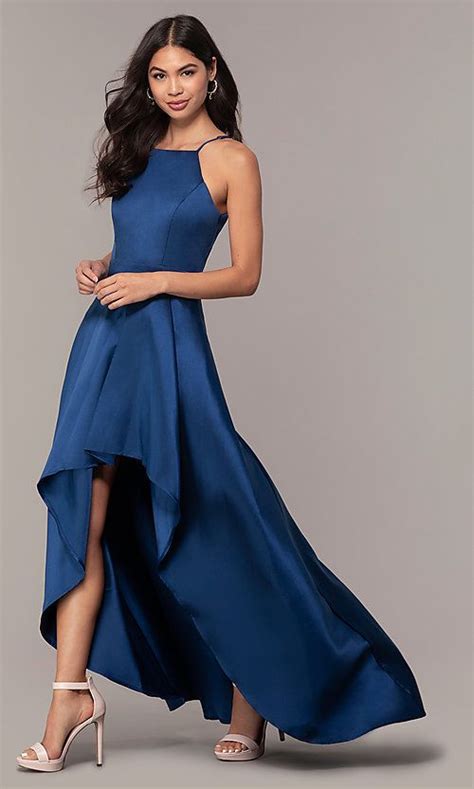 High Neck High Low Long Prom Dress By Promgirl Prom Dresses For Teens