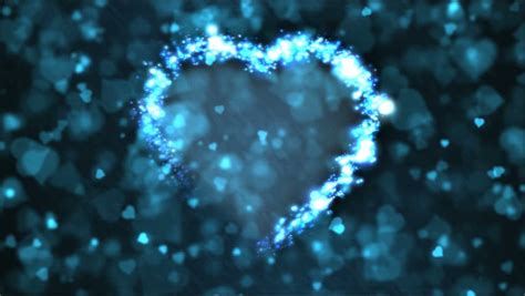 4k Blue Lightning Heart Animation For Valentine Day Sparking Heart