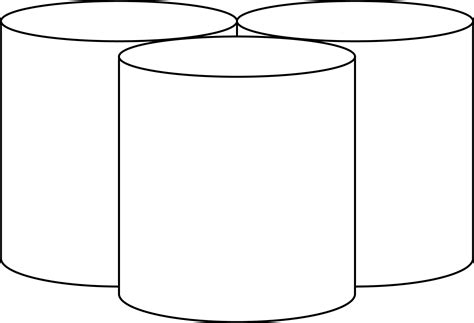 Congruent Tangent Right Circular Cylinders Clipart Etc