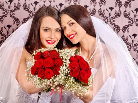 Wedding Lesbians Girl In Bridal Dress Stock Image Image Of Passion Bridal 49480333