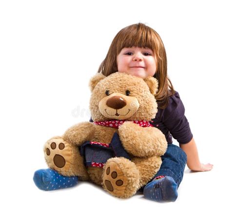 Girl Holding A Teddy Bear Stock Photo Image Of Beautiful 37726118