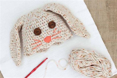 Free Crochet Bunny Hat Pattern Newborn Toddler Make And Do Crew