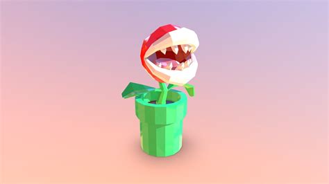 Super Mario Piranha Plant Low Poly Buy Royalty Free 3d Model By Ludk