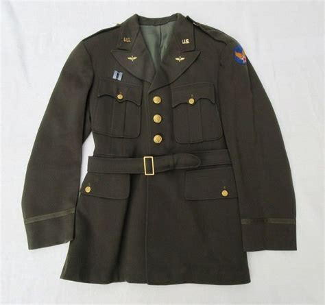 Vintage Wwii Usaf Air Force Uniform Jacket W Patch Belt Named Air