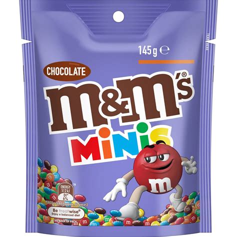 Mandms Minis Chocolate Snack And Share Bag 145g Woolworths