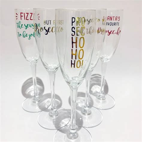 Personalised Christmas Prosecco Glass Champagne Flute Etsy