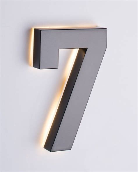 Modern 6 Backlit Led House Numbers 7 Taymor Etsy Led House Numbers