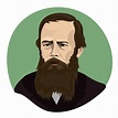 Fyodor Dostoevsky, Russian writer, vector portrait 4475285 Vector Art ...