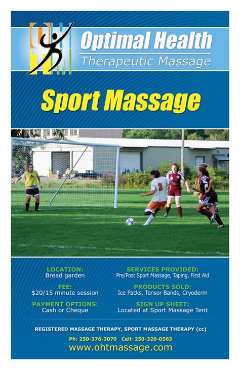 Sports Massage Therapy Kamloops Rec Soccer League
