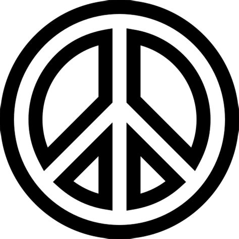 Peace Sign Basic Straight Lineal Icon