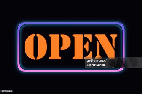 Open Neon Sign High Res Vector Graphic Getty Images