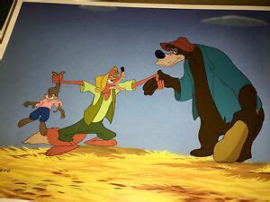 Bear, rabbit, kangaroo, donkey, pig, tiger, gopher. disney song of the south cel brer fox brer bear rare ...