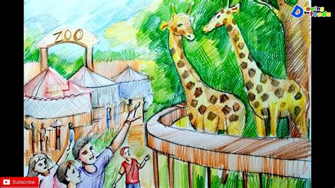 About for books how to draw zoo animals: how to draw zoo scenery for kids - YouTube