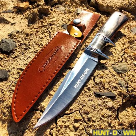 12and Hunt Down Fixed Blade Knife With Leather Sheath 2098 Picclick