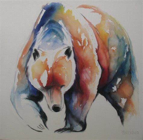 Water Colored Bear Bear Watercolor Bear Art Animal Paintings