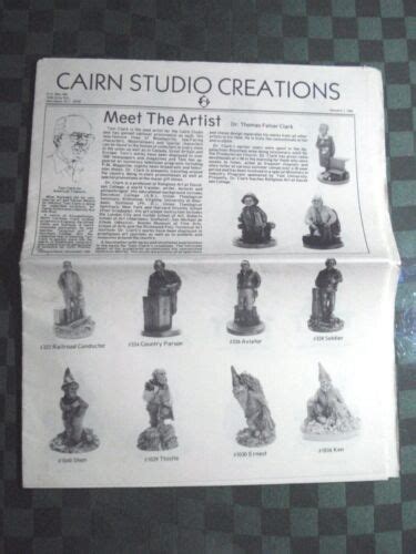 Tom Clark Gnomes Woodspirit Cairn Studio Creations Newspaper Brochure