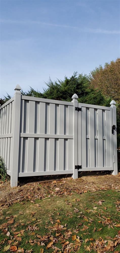 Beautiful Gray Vinyl Shadowbox Semi Privacy Fence Style Colorado