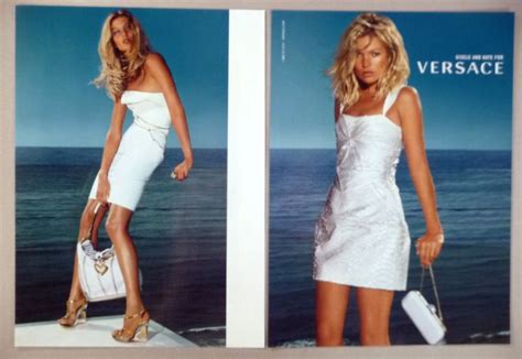 Gisele Bundchen And Kate Moss For Versace 3 Page Print Ad 2009 Ebay