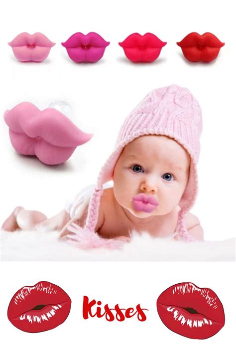Baby Pacifier Red Kiss