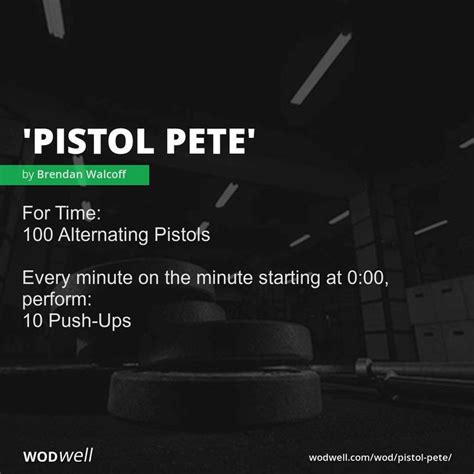 Pistol Pete Workout Coach Creation Wod Wodwell Crossfit Workouts