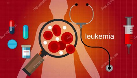 Leukemia Cancer Blood Leukaemia Disease Concept Vector Stock Vector