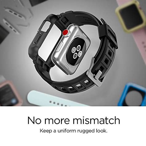 Spigen Rugged Armor Pro Designed For Apple Watch Band With Case For