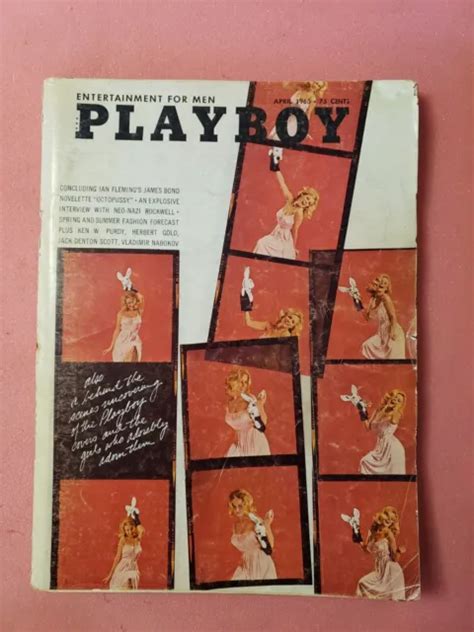 Vintage Playboy Magazine April Picclick