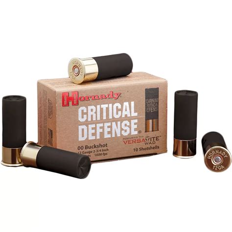 Hornady Critical Defense 12 Gauge 00 Buckshot 10 Rounds Academy