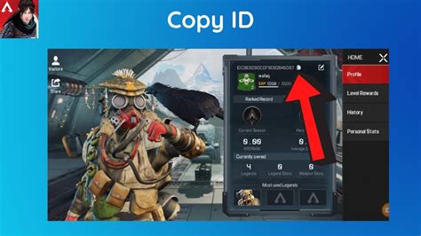 How To Copy And Find Id Of Apex Legends Mobile Youtube