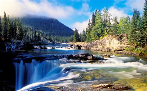 Wonderful Landscape Nature Mountain River Wallpaper Download 5120x3200