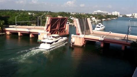 Miami Beach Boats And Bridge Youtube