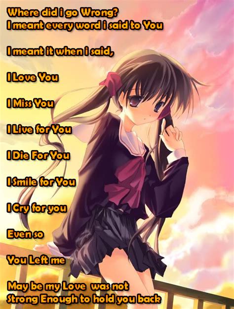 Anime Greeting Cards Anime Love Sad Love Quotes