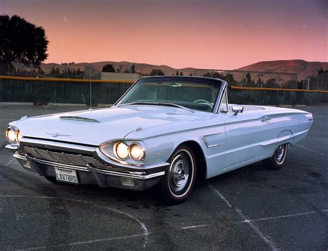 1965 Pale Blue Thunderbird Convertible 70s Cars Retro Cars Classic